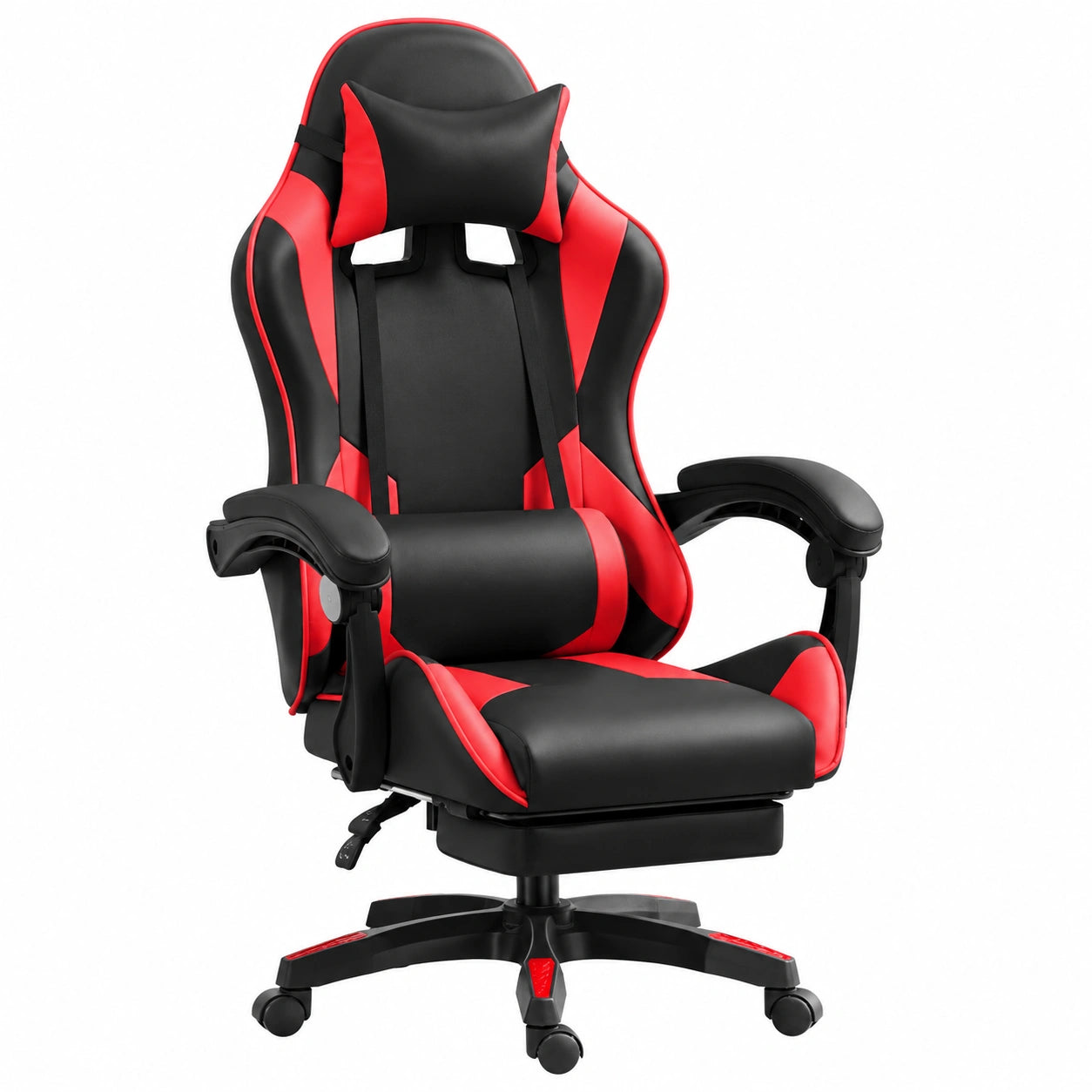 Sedia da Gaming Ergonomica IZTOSS con Schienale Regolabile, Poggiatesta e Supporto Lombare, Nero e Rosso