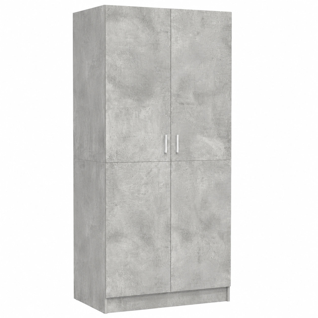 Guardaroba Moderno in Truciolato con Asta Appendiabiti 80x52x180 cm Grigio Cemento
