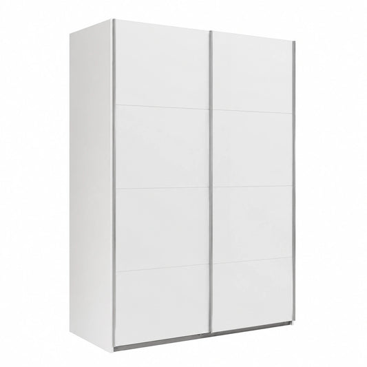 Armadio Scorrevole Bianco Laccato 150x223x67 cm per Camera da Letto