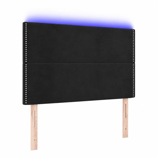 Letto Queen Size in Velluto con Testiera LED Regolabile, Design Moderno e Imbottitura Morbida