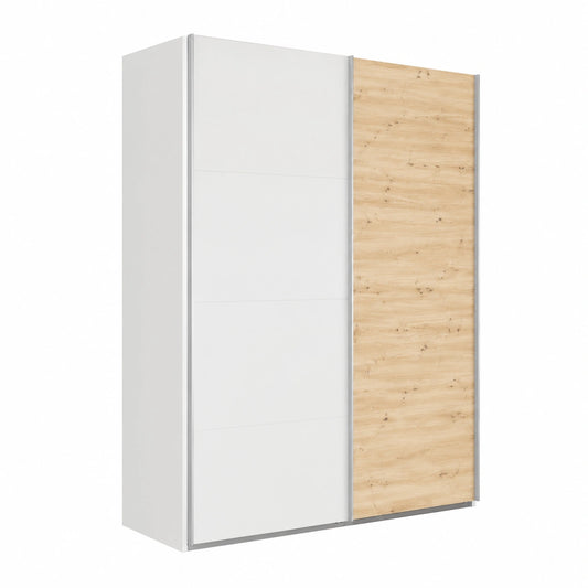 Composad Armadio 2 Ante Scorrevoli Rovere e Bianco 200x223x67 cm