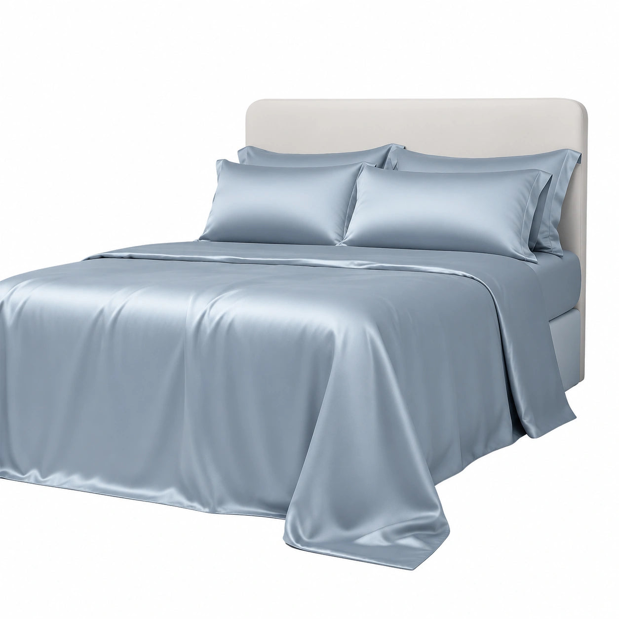 Completo letto in Lyocell ecologico per matrimoniale e king size, copripiumino di lusso con lenzuolo e federe morbide e traspiranti, set estivo rinfrescante