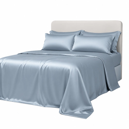 Completo letto in Lyocell ecologico per matrimoniale e king size, copripiumino di lusso con lenzuolo e federe morbide e traspiranti, set estivo rinfrescante