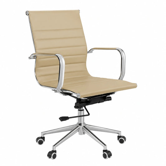 Poltrona Direzionale Ergonomica Beige con Design Moderno